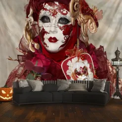 Day of the Dead Tapestry Banners Wall Hangings Skeleton Mexico Dark Punk Gothic Style Party Dorm Shooting Backgrounds Decorations Wall Door Background