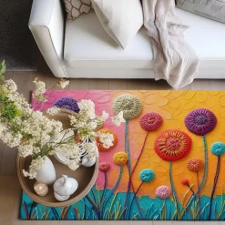 Deadlion Quilting Area Rug Kitchen Mat Non-Slip Oil Proof Floor Mat Livingroom Rug Indoor Outdoor Mat Bedroom Decor Bathroom Mat Entrance Rug Door Mat