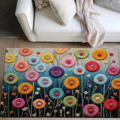 Deadlion Quilting Area Rug Kitchen Mat Non-Slip Oil Proof Floor Mat Livingroom Rug Indoor Outdoor Mat Bedroom Decor Bathroom Mat Entrance Rug Door Mat