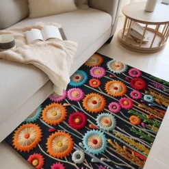 Deadlion Quilting Area Rug Kitchen Mat Non-Slip Oil Proof Floor Mat Livingroom Rug Indoor Outdoor Mat Bedroom Decor Bathroom Mat Entrance Rug Door Mat