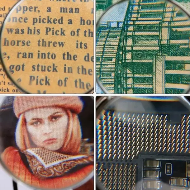 Decorative Monocle Necklace with 5x Magnifier Magnifying Glass Pendant Gold Silver Plated Chain Necklace for Women Jewelry Gift