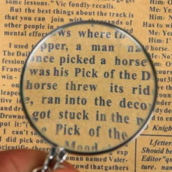 Decorative Monocle Necklace with 5x Magnifier Magnifying Glass Pendant Gold Silver Plated Chain Necklace for Women Jewelry Gift