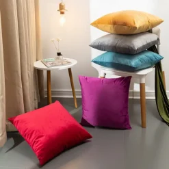 Decorative Toss Pillows Fall Throw Pillow Covers Cushion Cover Modern Simple Thick Dutch Velvet Solid Color Sofa Living Room Bed Room 1PC Pink Blue Sage Green Purple