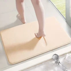 Deep Gray Bath Mat,Memory Foam Bathroom Rugs Modern Bathroom Rug Indoor Carpet Non-Slip Absorbent Bathtub Mat, For Home Shower Room Decor