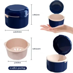 Denture Case, Denture Box, Retainer Holder Box, Denture Storage Case