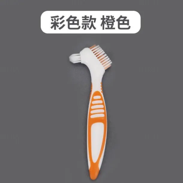 Denture Toothbrush For Adults, Denture Cleaning Brush, Hard Denture Brush Oral Care Double-Sided Toothbrush, Specially Designed To Thorough Cleaning Dentures & Bridges