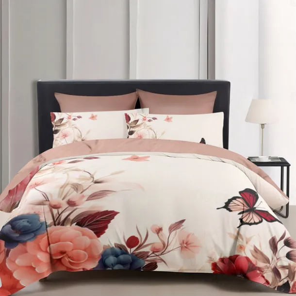 Designer Floral Pattern Duvet Cover Set Comforter Set 3-Piece Luxury Weighted Cotton Bedding Set Home Decor Gift King Queen Duvet Cover