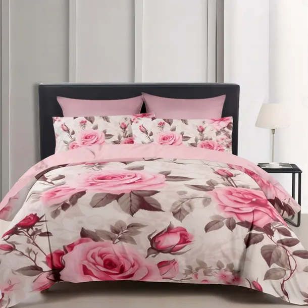 Designer Roses Floral Pattern Duvet Cover Set Comforter Set 3-Piece Luxury Weighted Cotton Bedding Set Home Decor Gift King Queen Duvet Cover