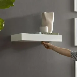 Designer Shelves with Compartments, Hidden Floating Shelves, Upgraded Concealed Compartment Storage Solutions, Wall Panel for Living Room Office, Wooden Shelf Decoration