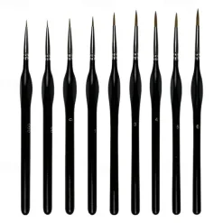 Detailing Brushes Set, 10pcs Miniature Brushes For Fine Detailing And Art Painting - Acrylic, Watercolor, Oil Painting, Model, Warhammer 40k