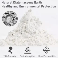 Diatomaceous Earth Bath Mat Non-slip Super Absorbent Toilet Door Quick-Drying Foot Mat Entry Door Mat Non-Slip Mat