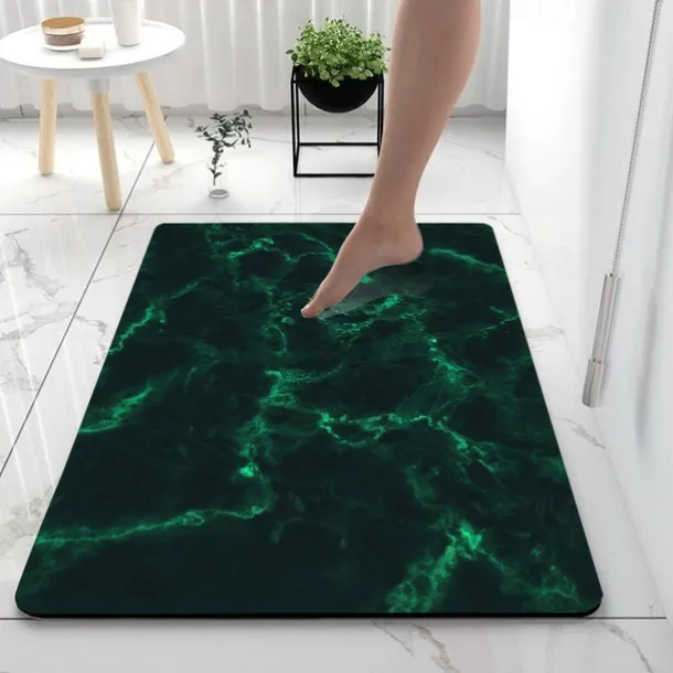 Diatomaceous Earth Bath Mat Non-slip Marble Pattern Super Absorbent Bathroom Rug Door Mat New Design