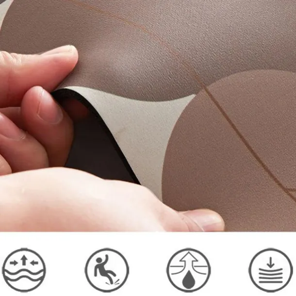 Diatomaceous Earth Bath Mat Non-slip Arcute Marble Pattern Super Absorbent Toilet Door Quick-Drying Foot Mat Entry Door Mat Non-Slip Mat