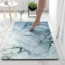 Diatomaceous Earth Bath Mat Super Absorbent Toilet Door Quick-Drying Foot Mat Entry Door Mat Non-Slip Mat