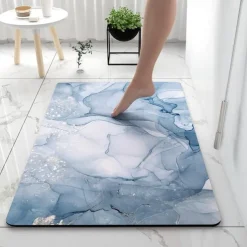 Diatomaceous Earth Bath Mat Super Absorbent Toilet Door Quick-Drying Foot Mat Entry Door Mat Non-Slip Mat