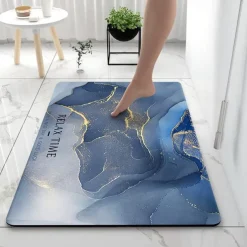 Diatomaceous Earth Bath Mat Non-slip Super Absorbent Toilet Door Quick-Drying Foot Mat Entry Door Mat Non-Slip Mat