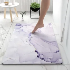 Diatomaceous Earth Bath Mat Non-slip Super Absorbent Toilet Door Quick-Drying Foot Mat Entry Door Mat Non-Slip Mat