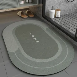 Diatomaceous Earth Bath Mat Super Absorbent Toilet Door Quick-Drying Foot Mat Entry Door Mat Non-Slip Mat