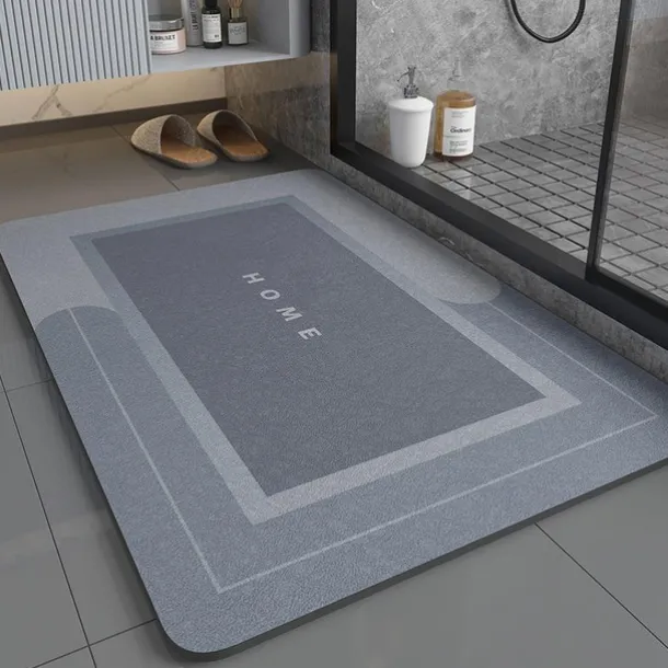 Diatomaceous Earth Bath Mat Super Absorbent Toilet Door Quick-Drying Foot Mat Entry Door Mat Non-Slip Mat