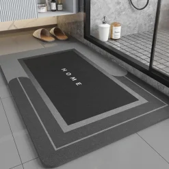 Diatomaceous Earth Bath Mat Super Absorbent Toilet Door Quick-Drying Foot Mat Entry Door Mat Non-Slip Mat