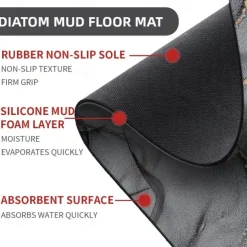 Diatomaceous Earth Bath Mat Smooth Stone Super Absorbent Bathroom Rug Door Mat New Design