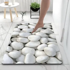 Diatomaceous Earth Bath Mat Smooth Stone Super Absorbent Bathroom Rug Door Mat New Design
