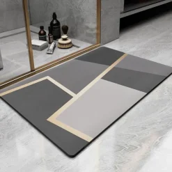 Diatomaceous Earth Bath Mat Non-slip Super Absorbent Toilet Door Quick-Drying Foot Mat Entry Door Mat Non-Slip Mat