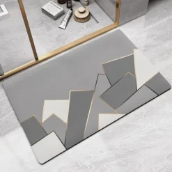 Diatomaceous Earth Bath Mat Non-slip Super Absorbent Toilet Door Quick-Drying Foot Mat Entry Door Mat Non-Slip Mat