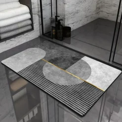 Diatomaceous Earth Bath Mat Non-slip Super Absorbent Toilet Door Quick-Drying Foot Mat Entry Door Mat Non-Slip Mat