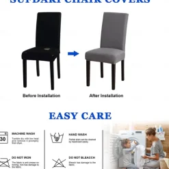 Dining Chair Cover Burgundy Stretch Chair Seat Slipcover Elastic Chair Protector For Dining Party Hotel Wedding Soft Washable