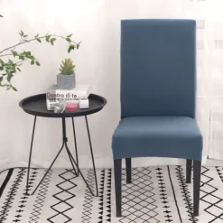 Dining Chair Cover Burgundy Stretch Chair Seat Slipcover Elastic Chair Protector For Dining Party Hotel Wedding Soft Washable