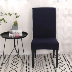 Dining Chair Cover Burgundy Stretch Chair Seat Slipcover Elastic Chair Protector For Dining Party Hotel Wedding Soft Washable