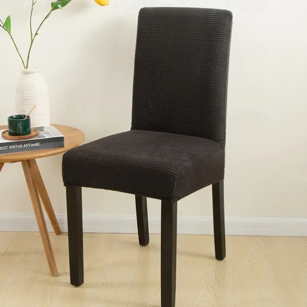 Dining Chair Cover Burgundy Farmhouse Stretch Chair Seat Slipcover Spandex Washable Cover Kitchen Protector for Dining Room Wedding Ceremony Durable