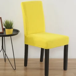 Dining Chair Cover Burgundy Farmhouse Stretch Chair Seat Slipcover Spandex Washable Cover Kitchen Protector for Dining Room Wedding Ceremony Durable