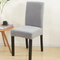 Dining Chair Cover Burgundy Farmhouse Stretch Chair Seat Slipcover Spandex Washable Cover Kitchen Protector for Dining Room Wedding Ceremony Durable