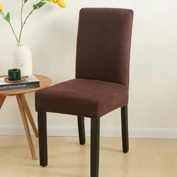 Dining Chair Cover Burgundy Farmhouse Stretch Chair Seat Slipcover Spandex Washable Cover Kitchen Protector for Dining Room Wedding Ceremony Durable