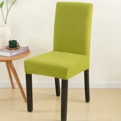 Dining Chair Cover Burgundy Farmhouse Stretch Chair Seat Slipcover Spandex Washable Cover Kitchen Protector for Dining Room Wedding Ceremony Durable