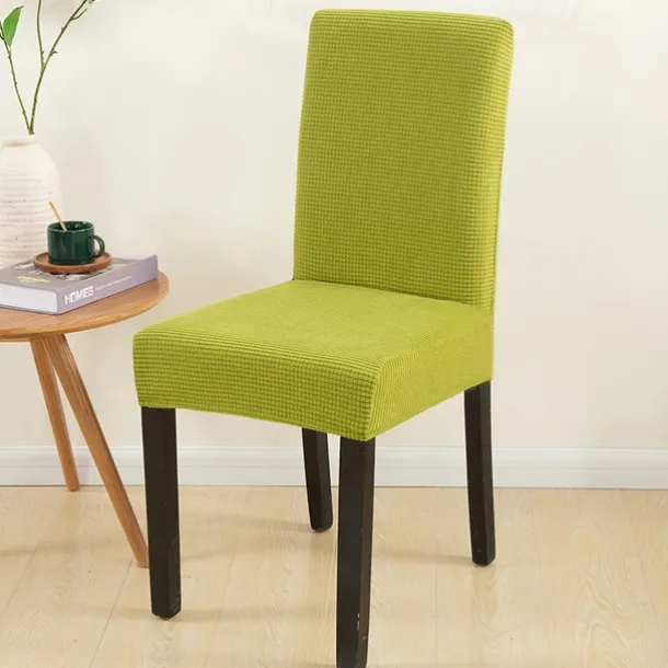 Dining Chair Cover Burgundy Farmhouse Stretch Chair Seat Slipcover Spandex Washable Cover Kitchen Protector for Dining Room Wedding Ceremony Durable