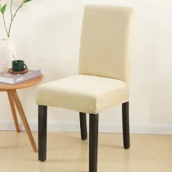 Dining Chair Cover Burgundy Farmhouse Stretch Chair Seat Slipcover Spandex Washable Cover Kitchen Protector for Dining Room Wedding Ceremony Durable