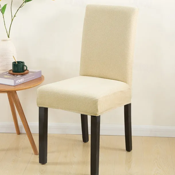 Dining Chair Cover Burgundy Farmhouse Stretch Chair Seat Slipcover Spandex Washable Cover Kitchen Protector for Dining Room Wedding Ceremony Durable