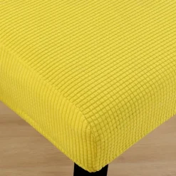 Dining Chair Cover Burgundy Farmhouse Stretch Chair Seat Slipcover Spandex Washable Cover Kitchen Protector for Dining Room Wedding Ceremony Durable