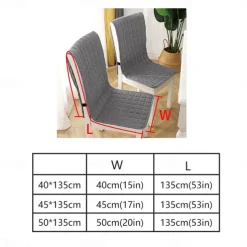 Dining Chair Cover Chair Seat Cushion Pad Slipcover High Back Dining Chair Cover Non-Slip with Ties Thick Durable and Washable Pads for Dining Room, Office, Kitchen 1PC
