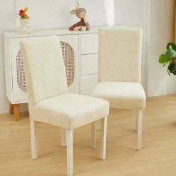 Dining Chair Cover for Home Polar Fleece Fabric Chair Cover Stretch Slipcovers Seat Chair Covers