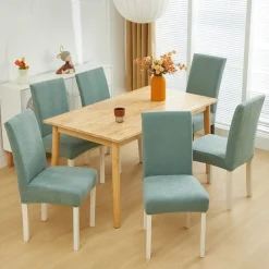 Dining Chair Cover for Home Polar Fleece Fabric Chair Cover Stretch Slipcovers Seat Chair Covers