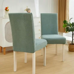 Dining Chair Cover for Home Polar Fleece Fabric Chair Cover Stretch Slipcovers Seat Chair Covers