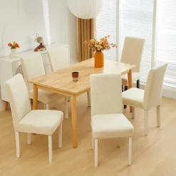 Dining Chair Cover for Home Polar Fleece Fabric Chair Cover Stretch Slipcovers Seat Chair Covers
