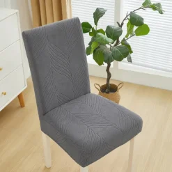 Dining Chair Cover for Home Polar Fleece Fabric Chair Cover Stretch Slipcovers Seat Chair Covers