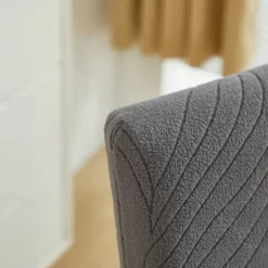 Dining Chair Cover for Home Polar Fleece Fabric Chair Cover Stretch Slipcovers Seat Chair Covers