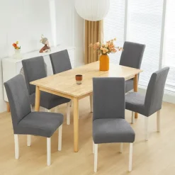 Dining Chair Cover for Home Polar Fleece Fabric Chair Cover Stretch Slipcovers Seat Chair Covers