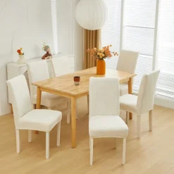 Dining Chair Cover for Home Polar Fleece Fabric Chair Cover Stretch Slipcovers Seat Chair Covers
